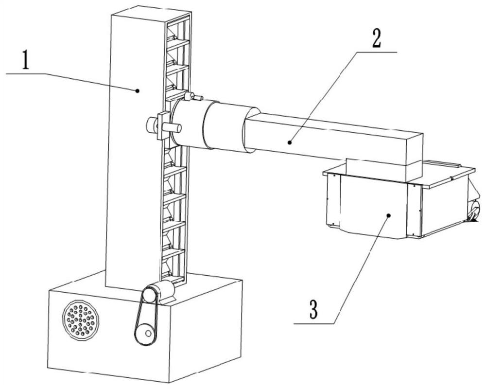 A long strip chicken trough cleaning and collecting device