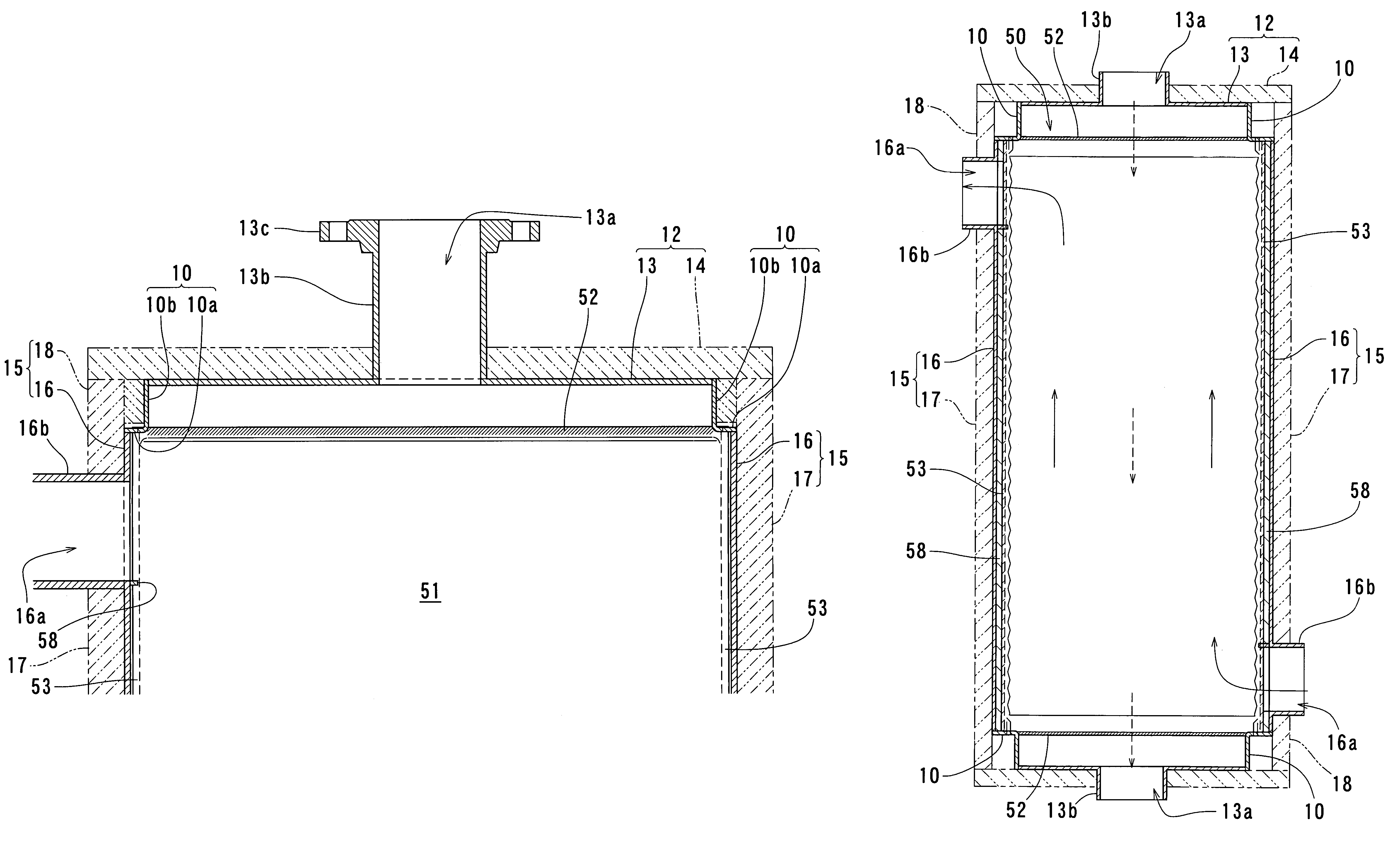 Outer shell structure for a heat exchanger