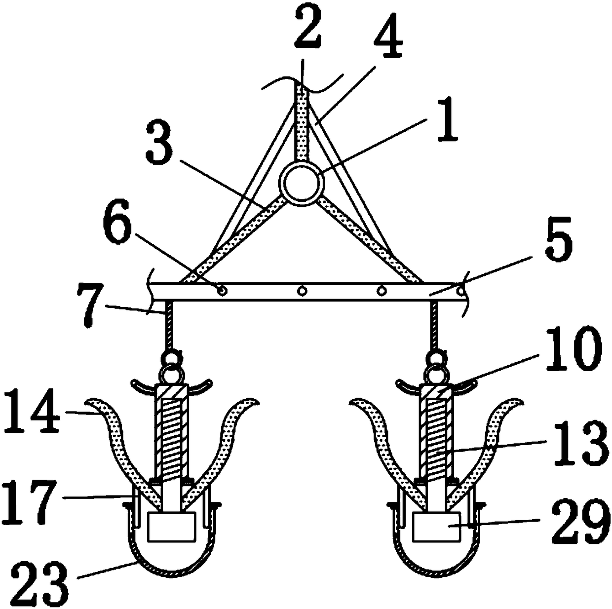 Monitoring device with multiple iron anchors for tsunami monitoring