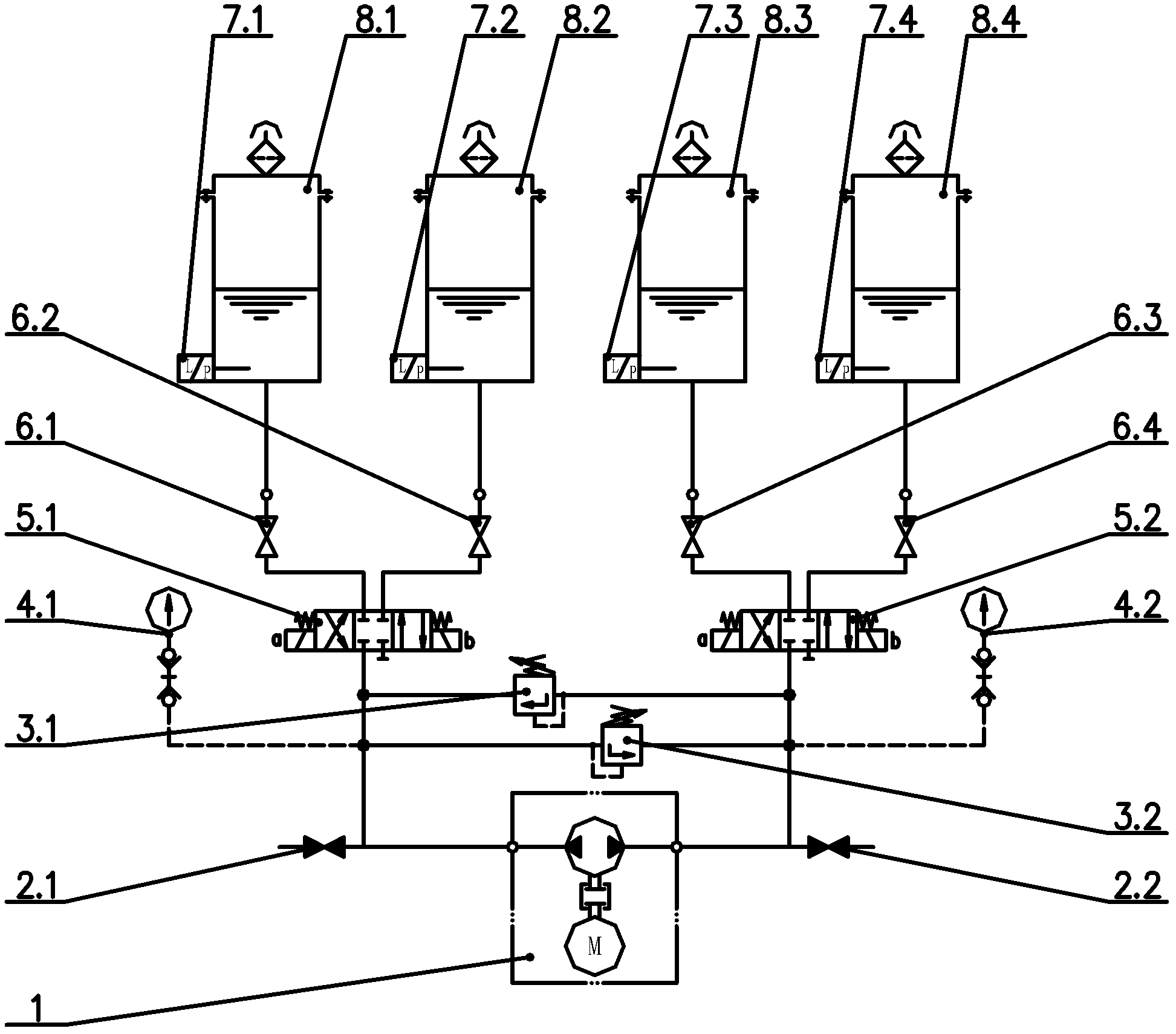 Automatic leveling device of gas holder piston
