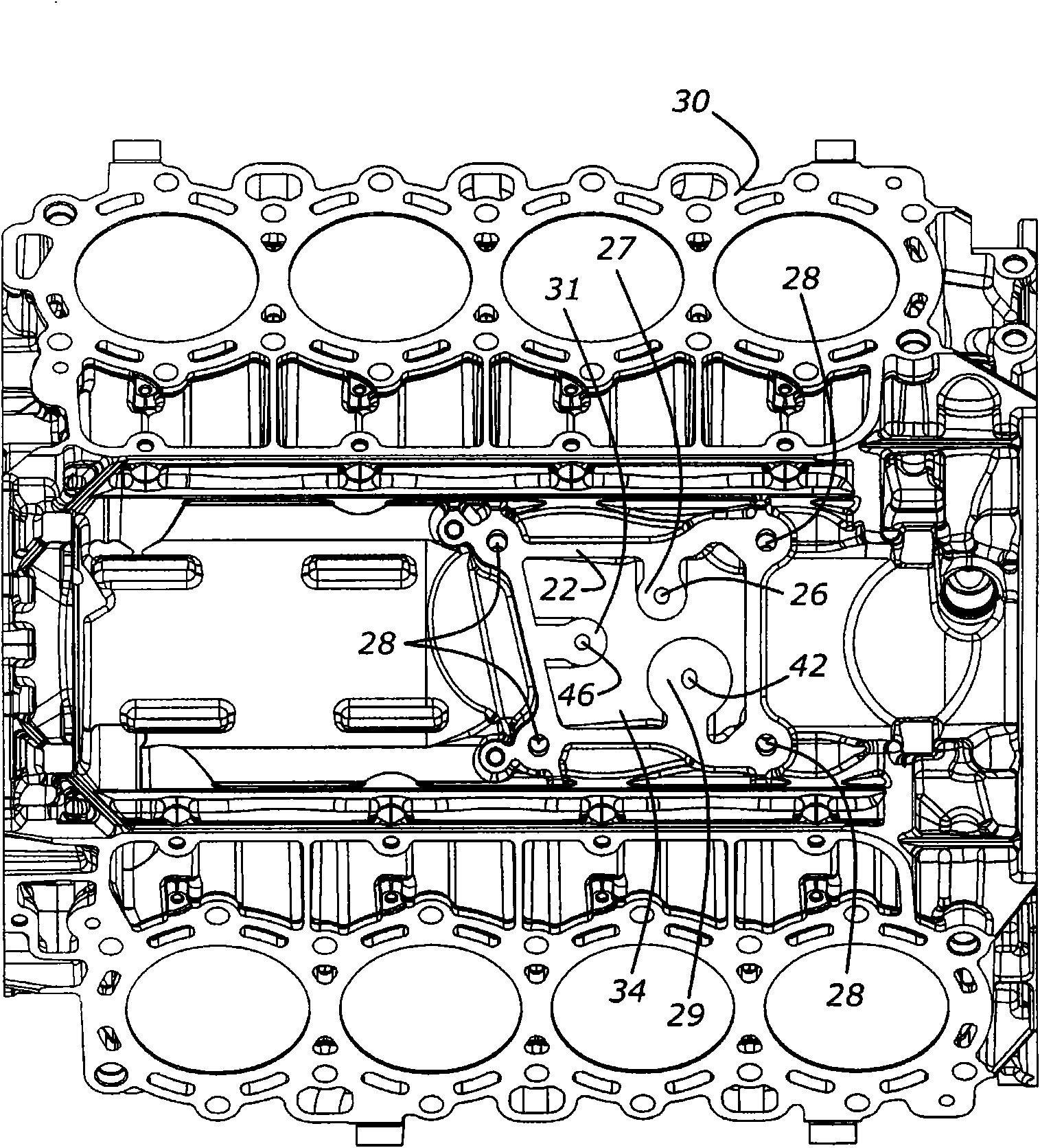 Scaffold mounted turbocharger system for internal combustion engine