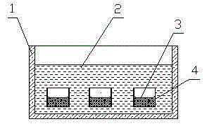Extraction method of filament potting compound for cathode