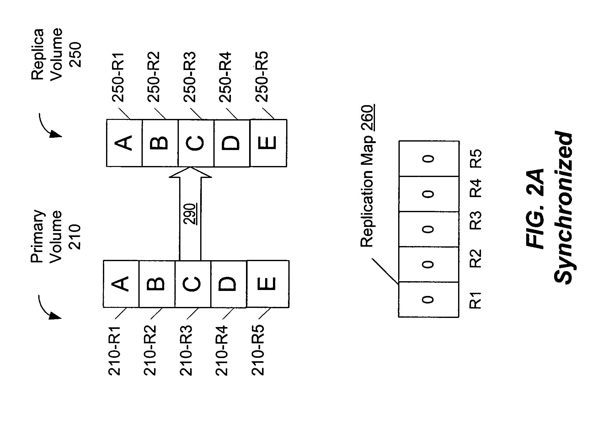 Propagating results of a volume-changing operation to replicated nodes