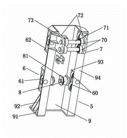 Hanging frame structure of non-avoidance three-dimensional parking equipment