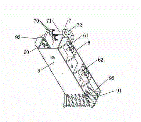 Hanging frame structure of non-avoidance three-dimensional parking equipment