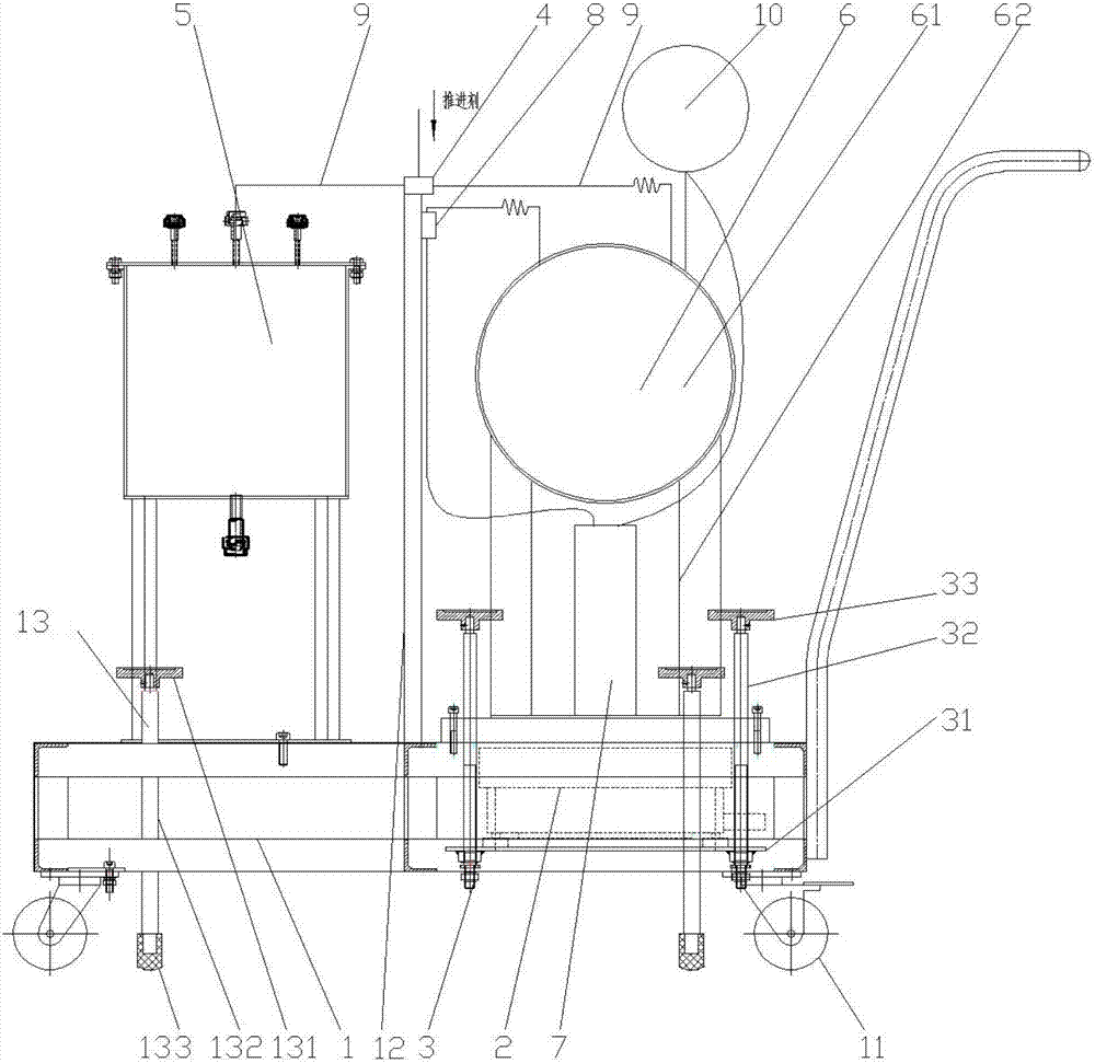 In-situ calibration device for steady state flow rate of high-temperature propellant of attitude control engine and calibration method