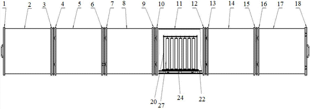 Fuel cell metal polar plate vacuum coating flow-line equipment and coating method thereof