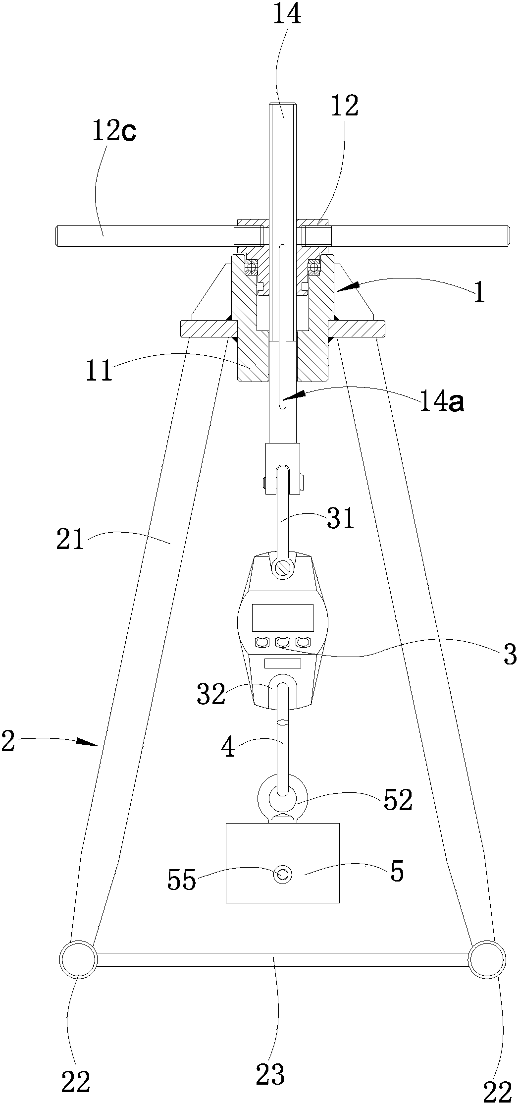 Pull-out test device for lined PVC (polyvinyl chloride) sheet of reinforced concrete drainage pipe