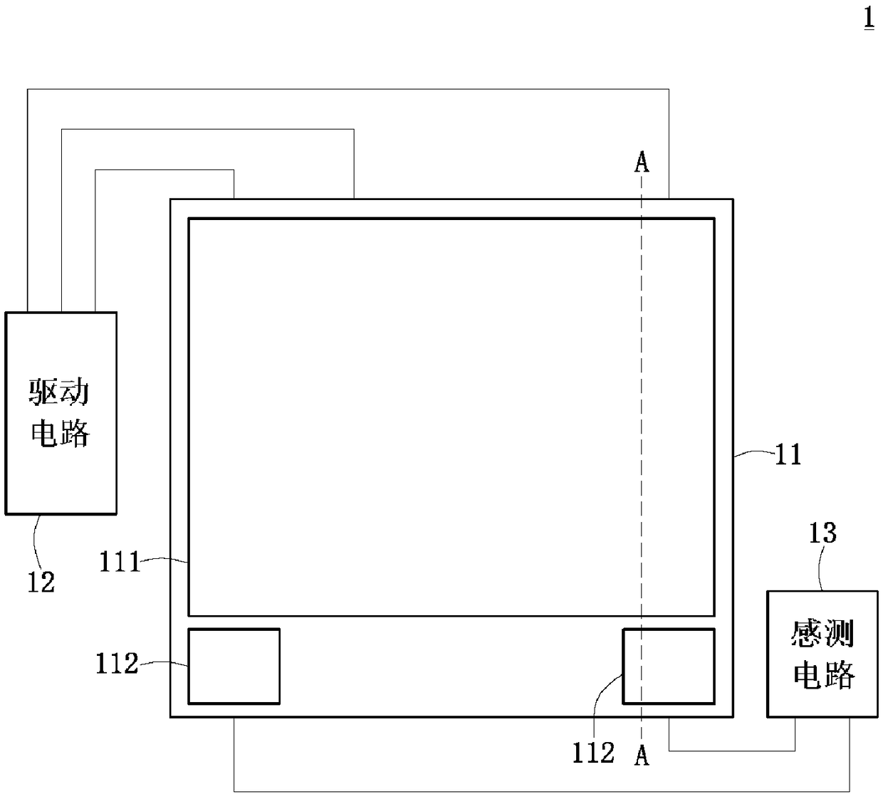 Liquid crystal display panel with operation sensing function and display device thereof