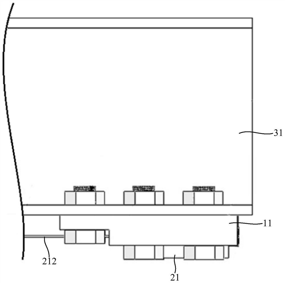 Connecting structure of FRP plate anchorage device and component as well as using method of connecting structure