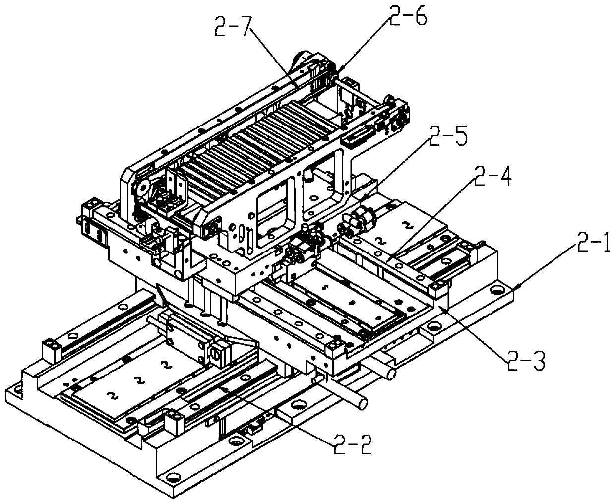 Double-swing-arm die-bonding device for LED die bonding and die bonding method thereof