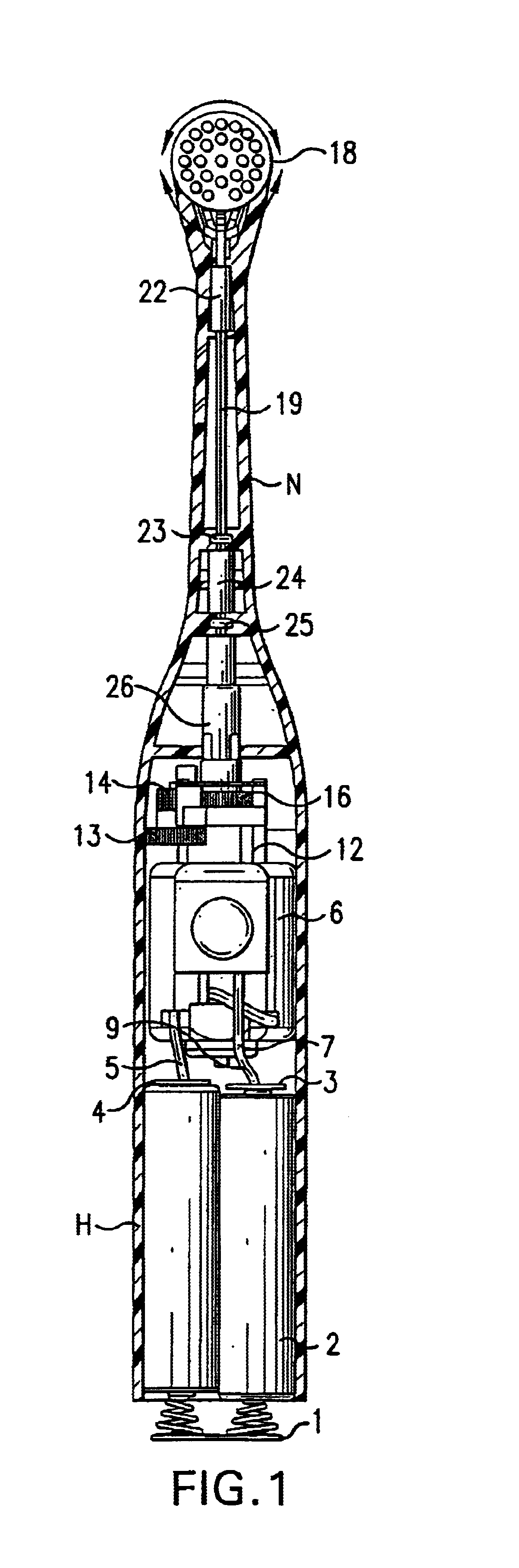 Electric toothbrush reduction gearbox