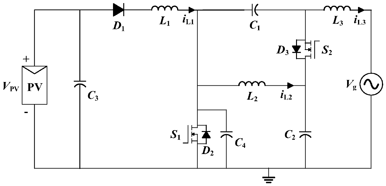 A single-phase non-isolated photovoltaic grid-connected inverter topology