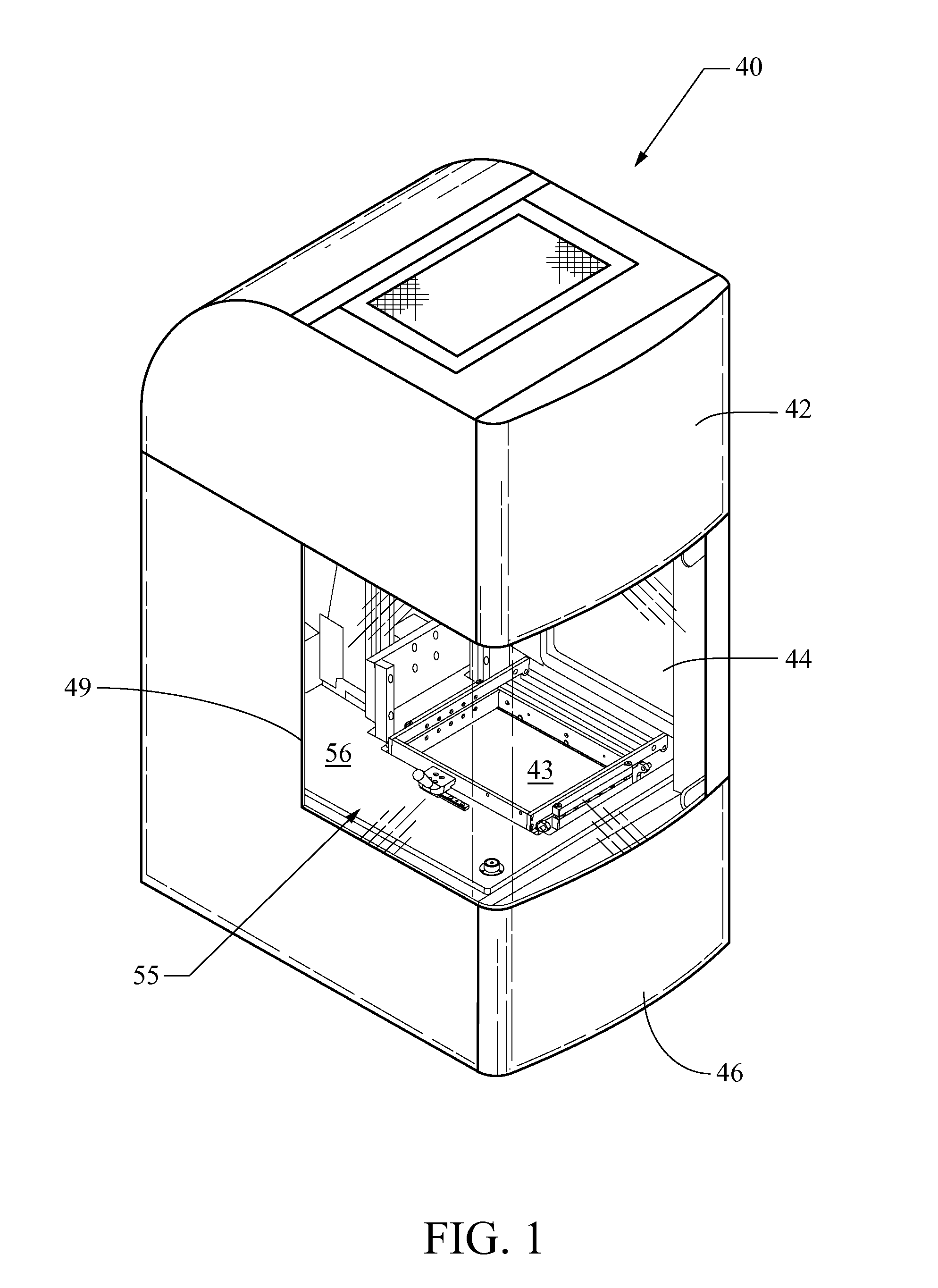 Apparatus and method for forming three-dimensional objects using linear solidification