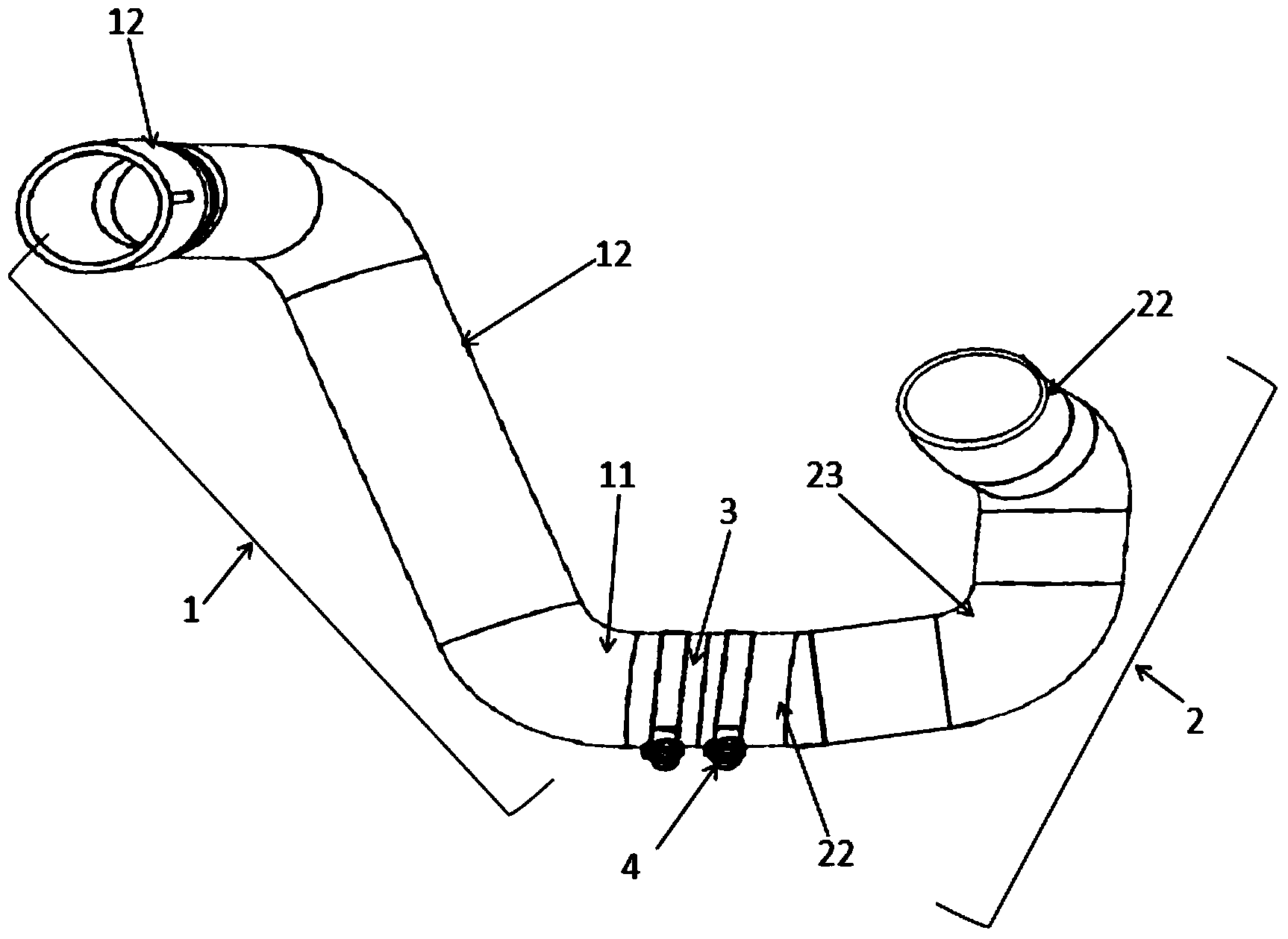 Intercooling pipeline