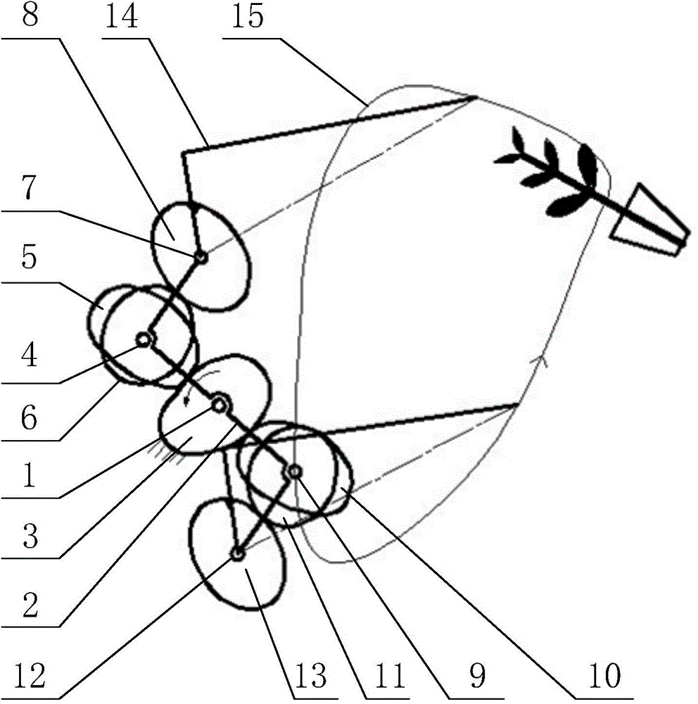 Freedom second-order noncircular gear-Fourier gear pot seedling transplanting seedling clamping type seedling taking mechanism