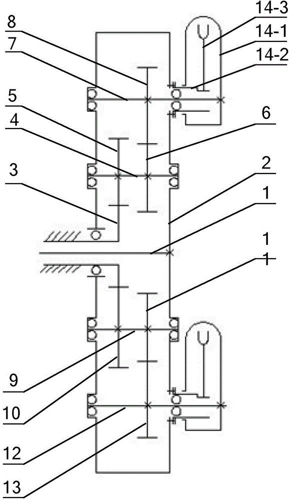 Freedom second-order noncircular gear-Fourier gear pot seedling transplanting seedling clamping type seedling taking mechanism