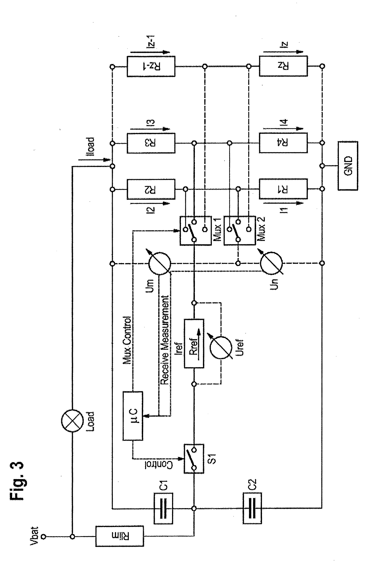 Method for determining a load current and battery sensor