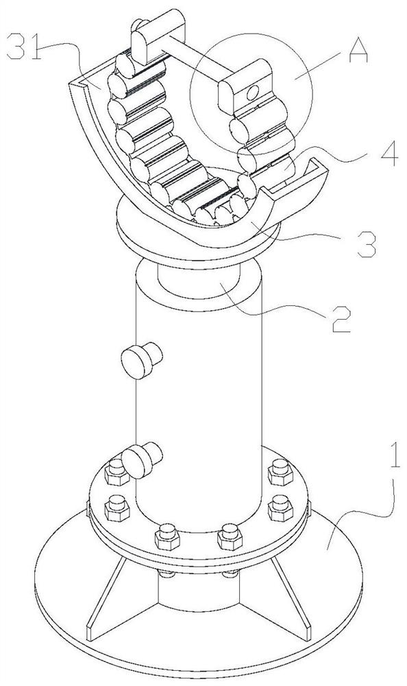 Deep-sea mining hose emergency separation and recovery device