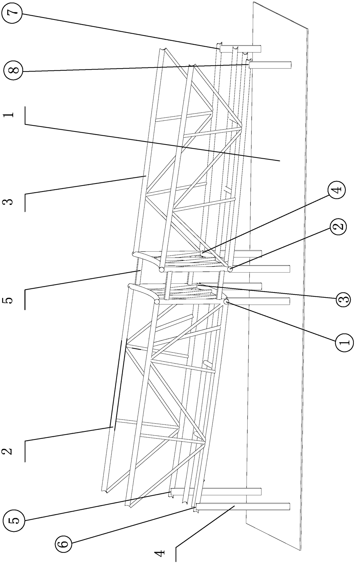 Method for installing spatial-bending-joint discontinuous tubular truss