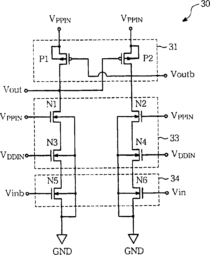 Voltage level converter