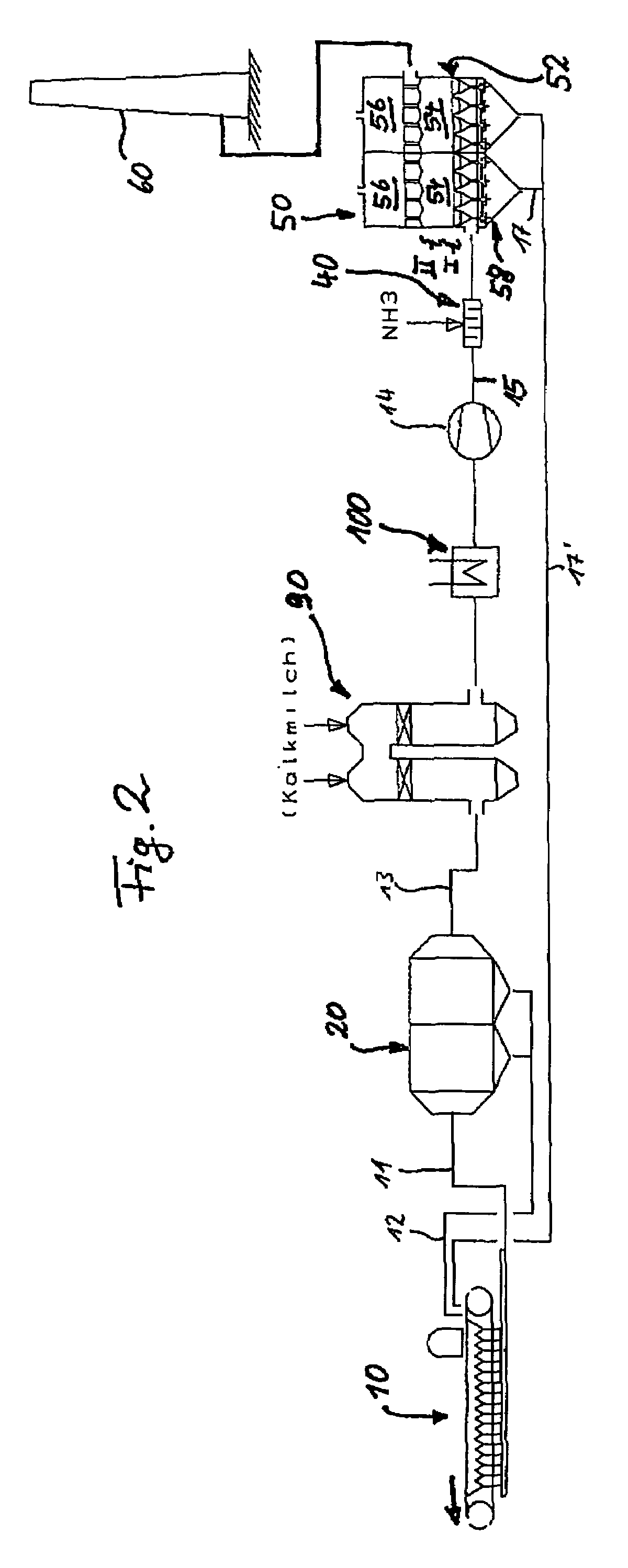 Method for cleaning exhaust gases produced by a sintering process for ores and/or other metal-containing materials in metal production