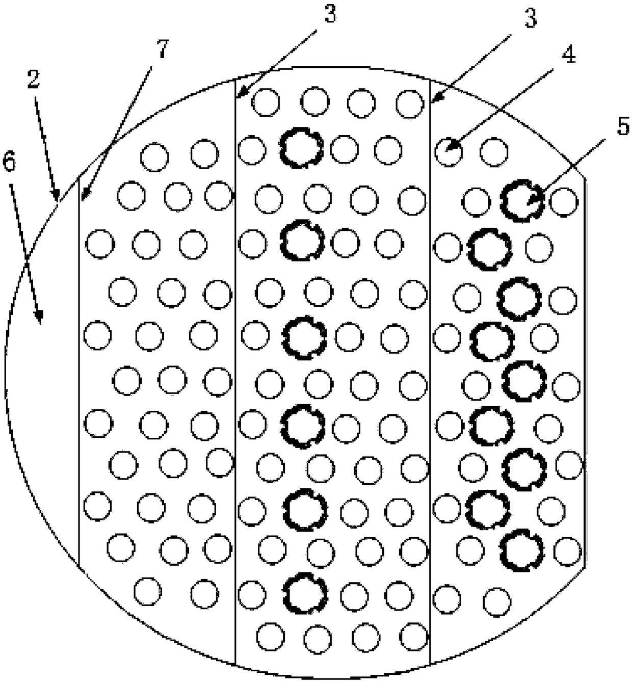 Column plate structure capable of eliminating gas-phase deflected flow and design method