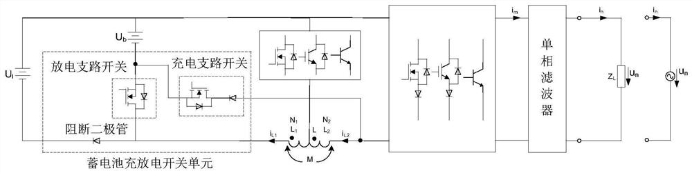 Single-stage single-phase high-gain step-up three-port integrated inverter