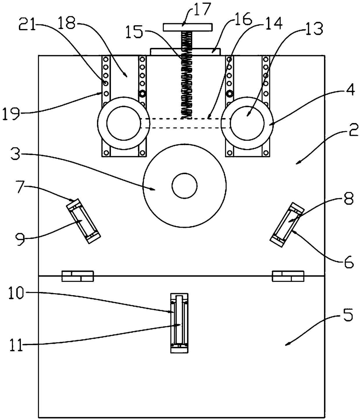 A steel bar bending machine