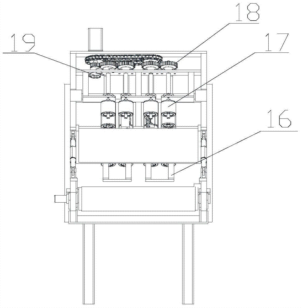 An intelligent control test device and test method for continuous harvesting of whole green leafy vegetables