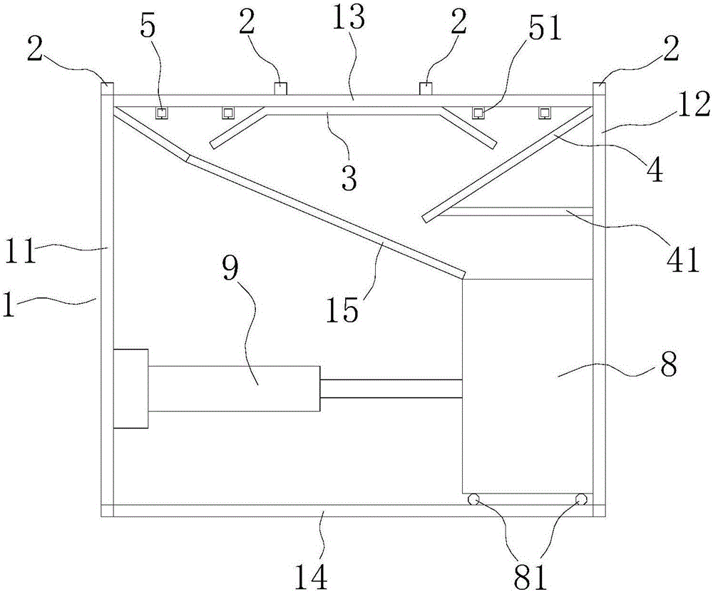 Steel tube discharging machine frame