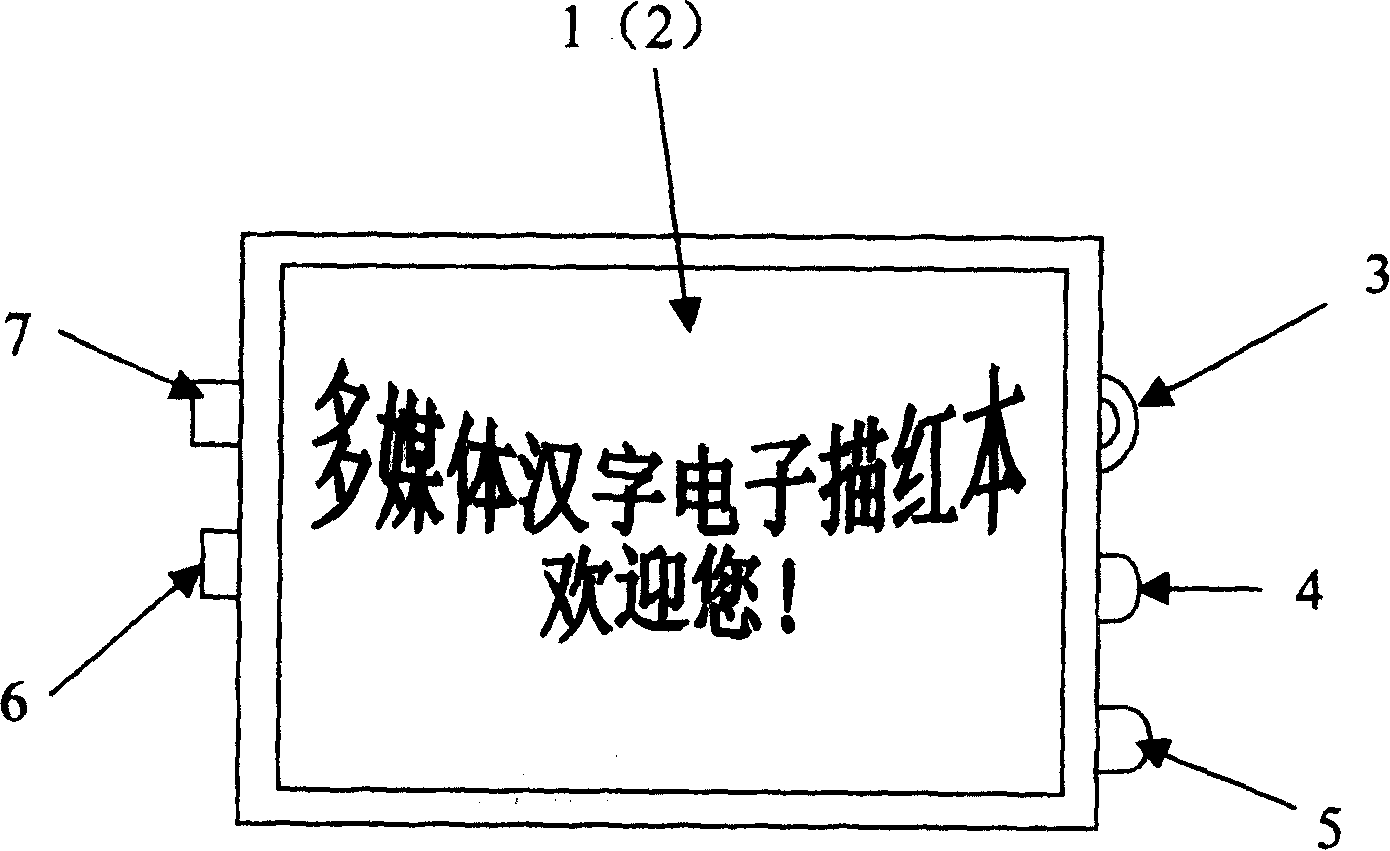 Multimedia Chinese character electronic tracing book