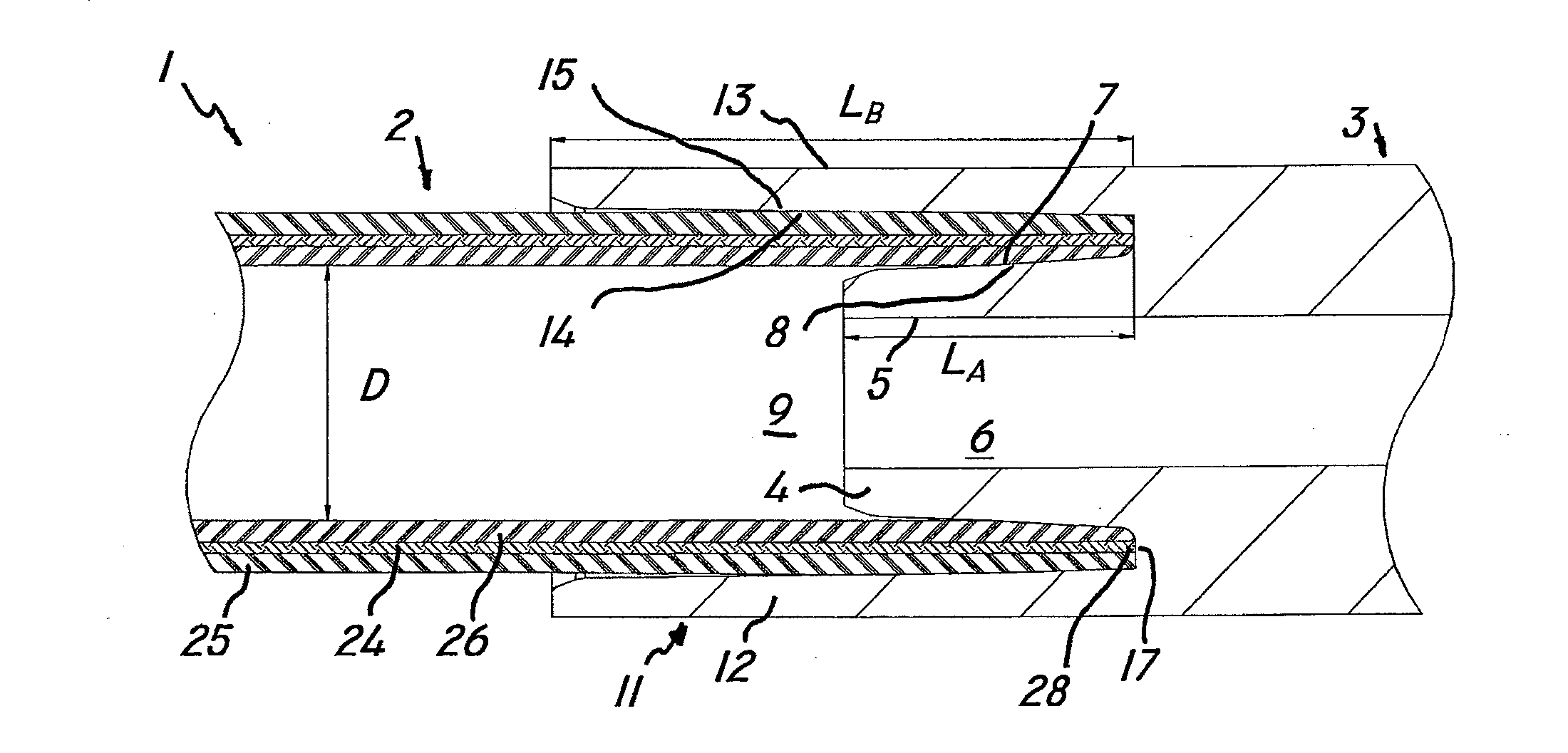 Integral pipe and fitting assembly of polymer material, and method of making same