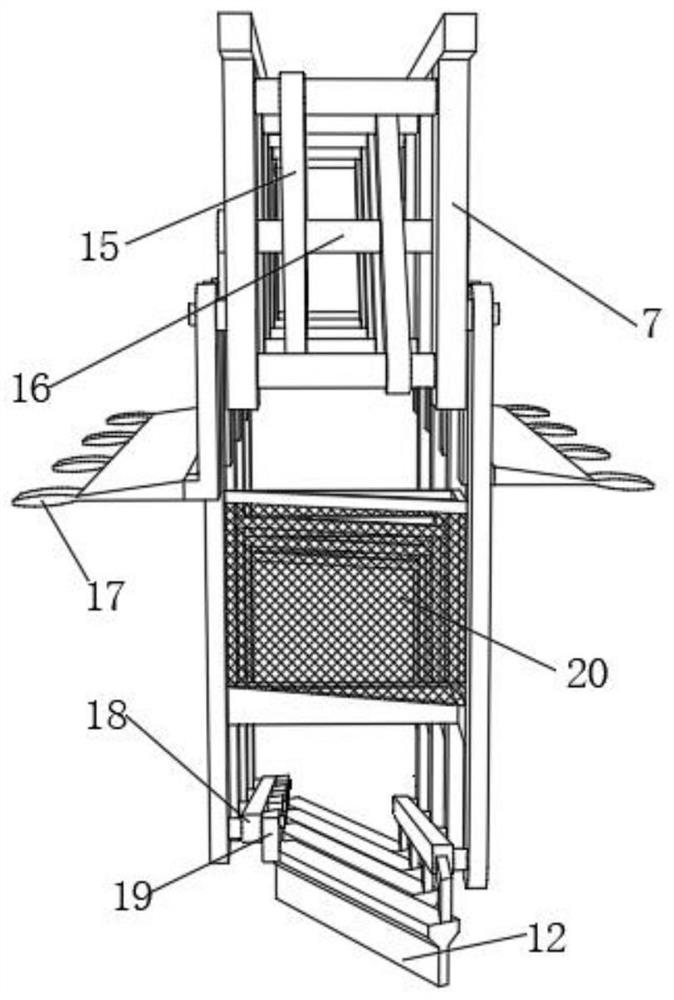 Mud scraping device for sedimentation tank of water purification plant