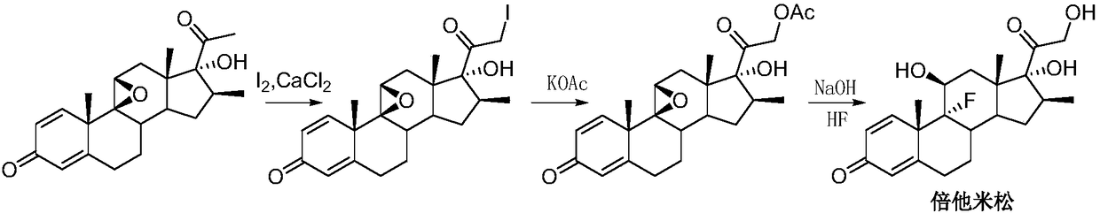 Preparation method for 21-halogenated steroid