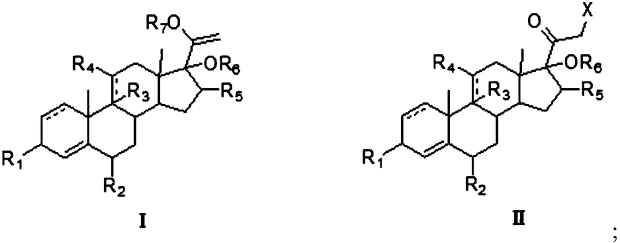 Preparation method for 21-halogenated steroid