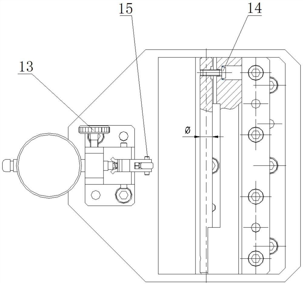 Blade tenon coating layer thickness measuring device and use method thereof