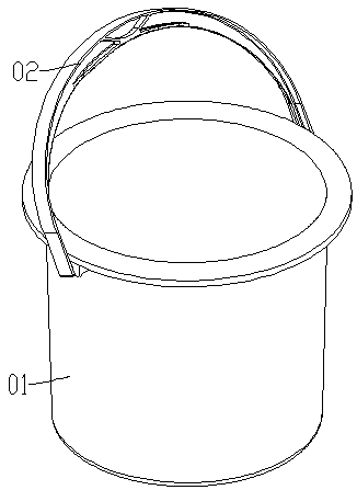 Non-closed splashproof water bucket and bucket cover thereof