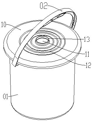 Non-closed splashproof water bucket and bucket cover thereof