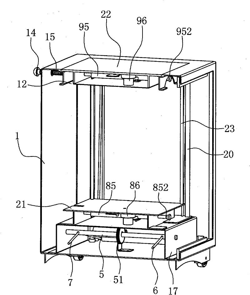 Elevating cabinet