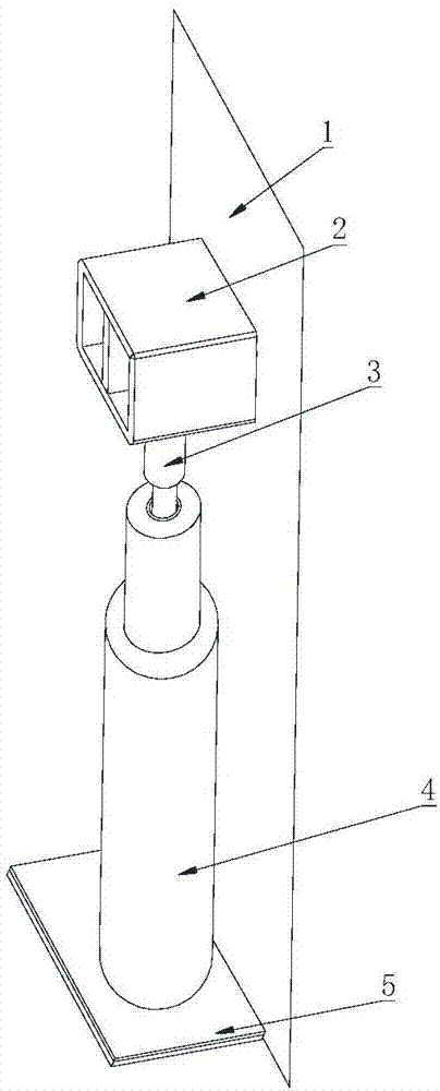 Test device and test method for concrete test piece damage crack detection