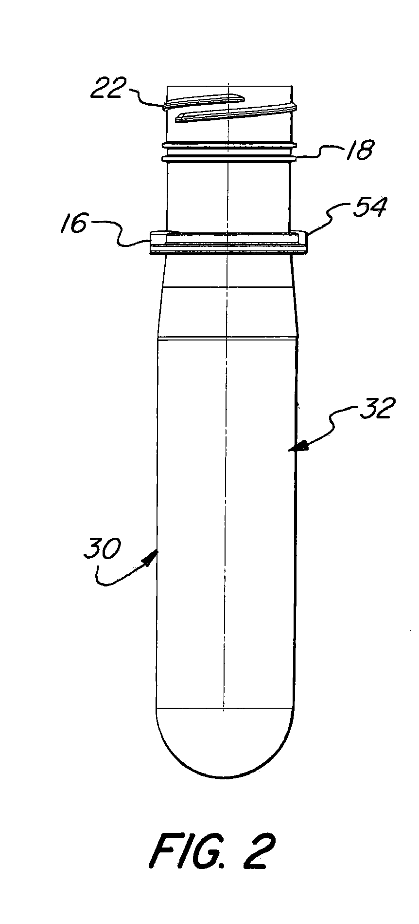 Bottle with extended neck finish and method of making same