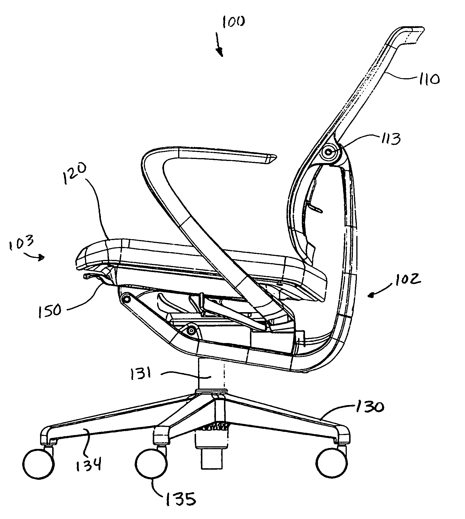 Reclining chair with enhanced adjustability