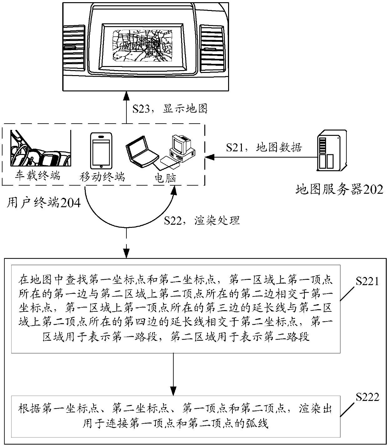 Map rendering method and device, storage medium, and electronic device