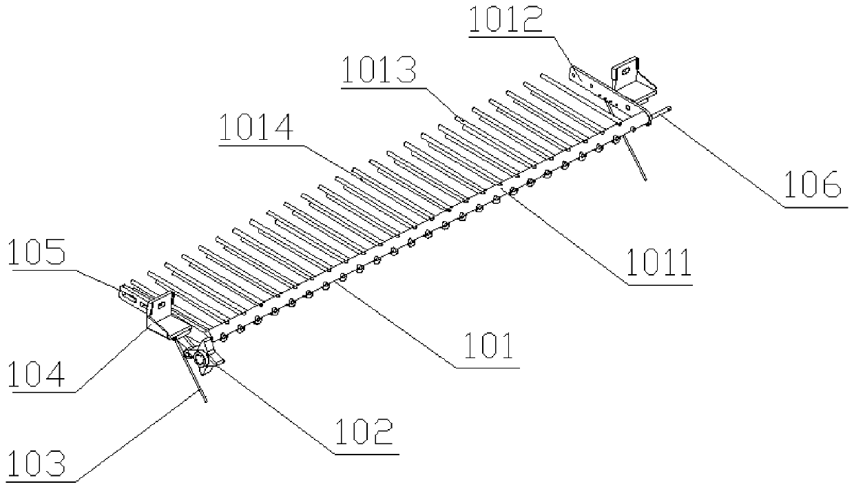 Active oscillating type material scattering mechanism