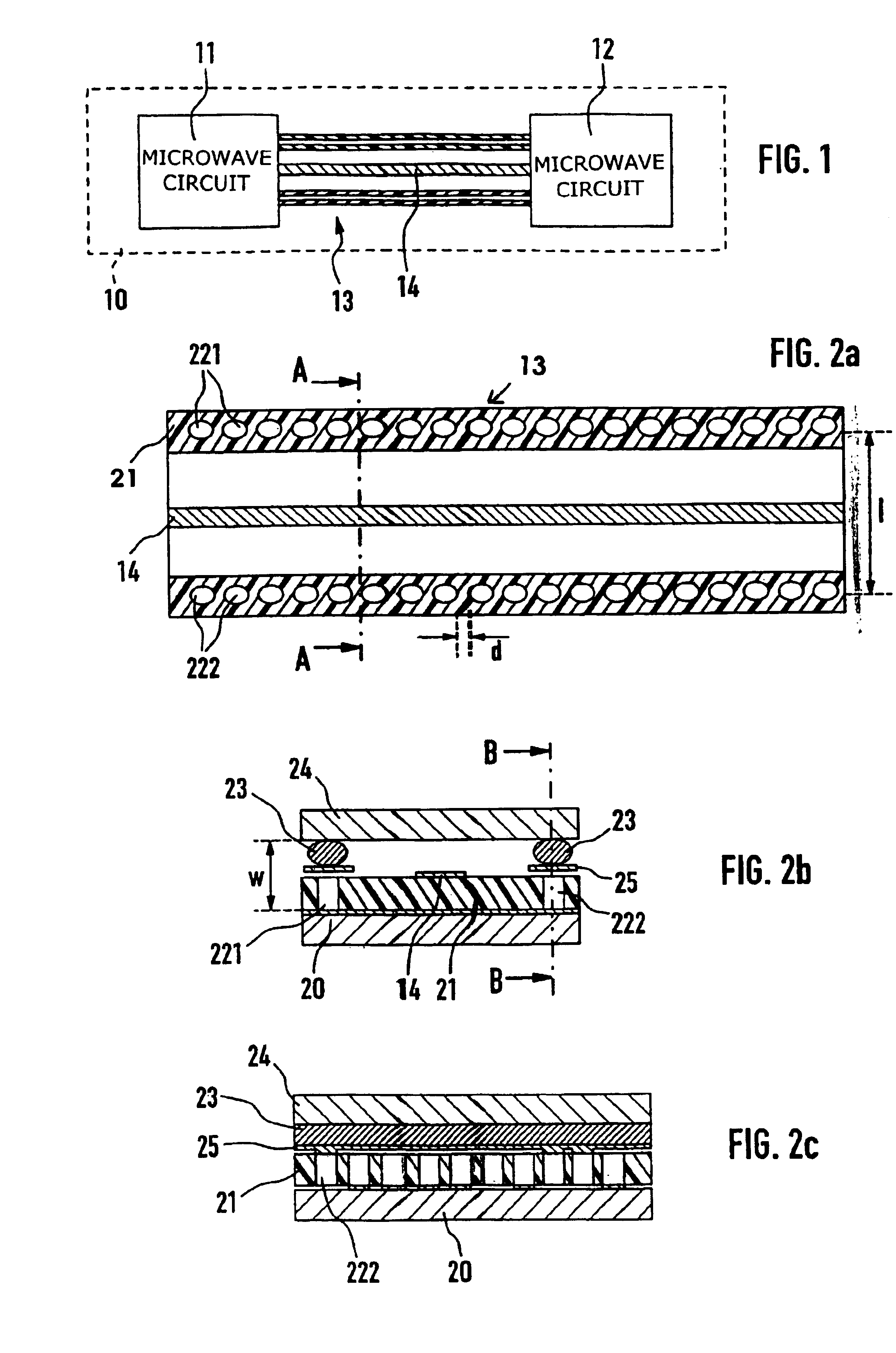 Integrated microwave filter module with a cover bonded by strips of conductive paste
