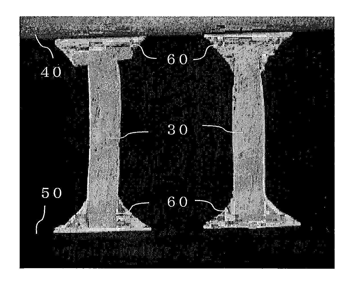 Copper column and process for producing same