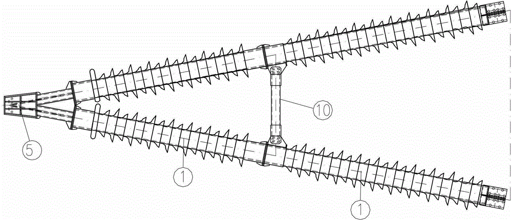 750kv composite material cross arm