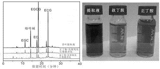 Reduced graphene oxide with efficient tea matrix adsorption and purification and preparation method and application of reduced graphene oxide