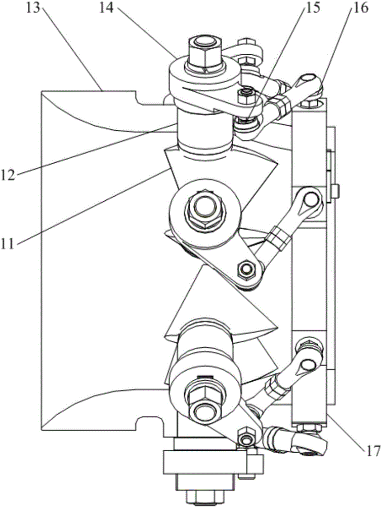 Guide blade adjustment device and compressor